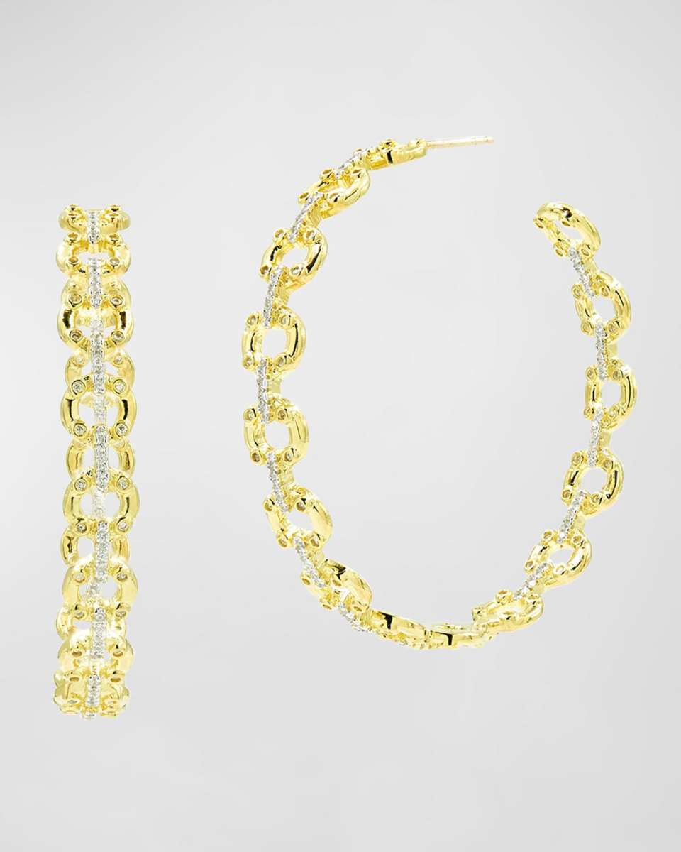 Chain-Link Hoop Earrings